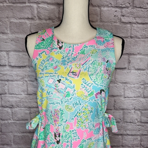 Lilly Pulitzer Marli Pop Up In the Beginning print shift sleeveless dress 0 - Picture 4 of 16